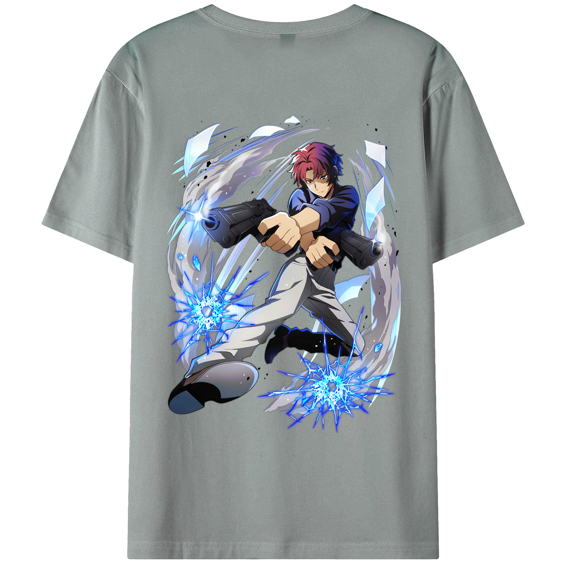 （画像用） 文豪ストレイドッグス Bungo Stray Dogs 綿100％ メンズ半袖Tシャツ（バックプリント） 通気性